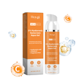 Hyaluronic sunscreen aqua gel SPF50 PA+++ in white and orange pump bottle