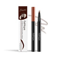 Eyebrow pencil with four-prong micro applicator, waterproof, brown.
