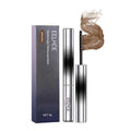 EELHOE mascara with wand, dark brown shade, in silver tube and box
