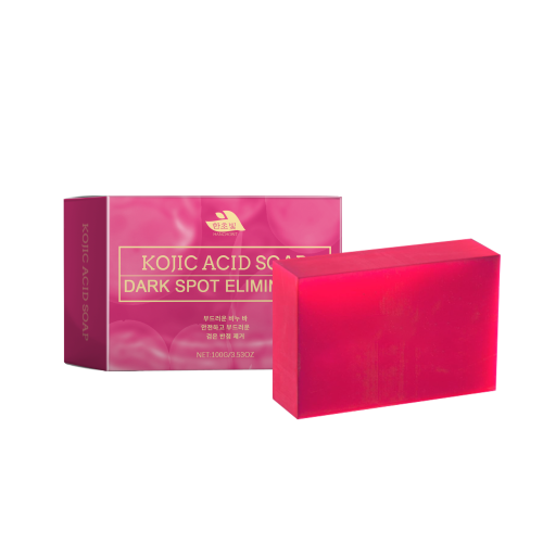 HANCHOBIT kojic acid facial soap box and pink bar