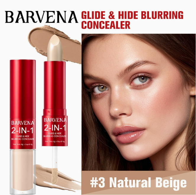 Concealer tube with open applicator, Natural Beige beige shade