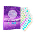 Acne patches box with hydrating blister strips, assorted shapes and colors