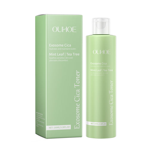 OUIHOE Centella Exosome Cica toner bottle, green pump bottle, 100ml