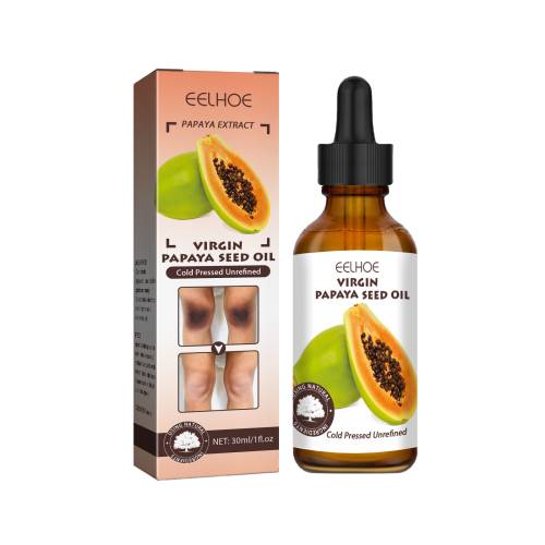 Papaya seed brightening body oil bottle with dropper and carton box
