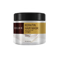 EELHOE keratin hair mask jar with black lid, cream and brown label