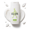 UL·OS skin milk bottle, white capless container with label, 200ml for face and body