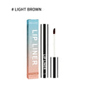 Light brown lip liner with brush and slim black tube packaging