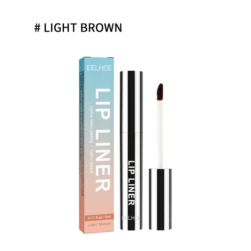 Light brown lip liner with brush and slim black tube packaging