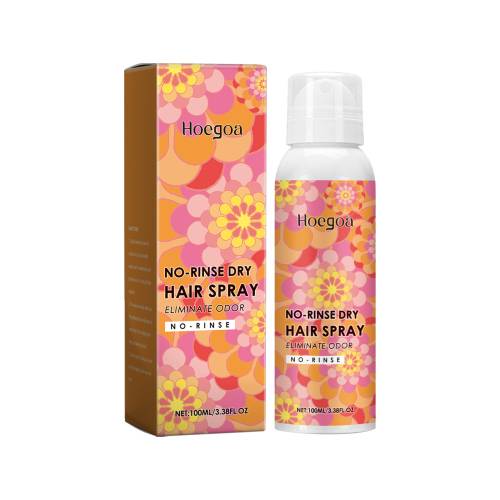 Hoegoa leave-in dry hair spray bottle with floral no-rinse box, 100 ml