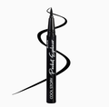 Liquid eyeliner pen, black, felt tip applicator for precise eye lining.