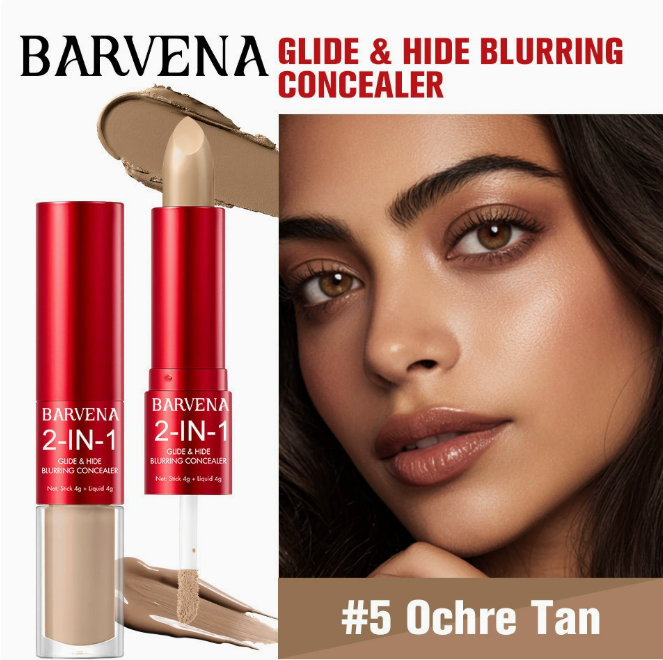 Concealer tube with open applicator, Ochre Tan beige shade