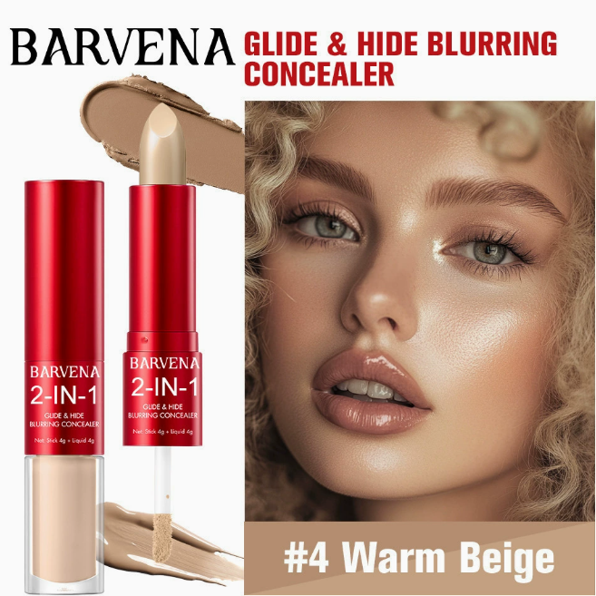 Concealer tube with open applicator, Warm Beige beige shade