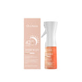 OceAura sheer body mist spray bottle with peach box, SPF 42+ label