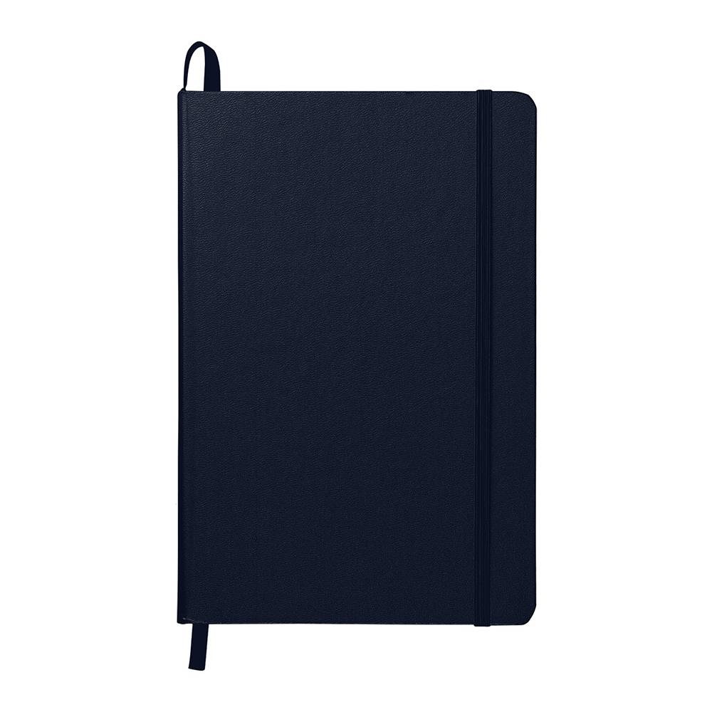 Ambassador Bound journal in dark navy with fabric strap and ribbon bookmark