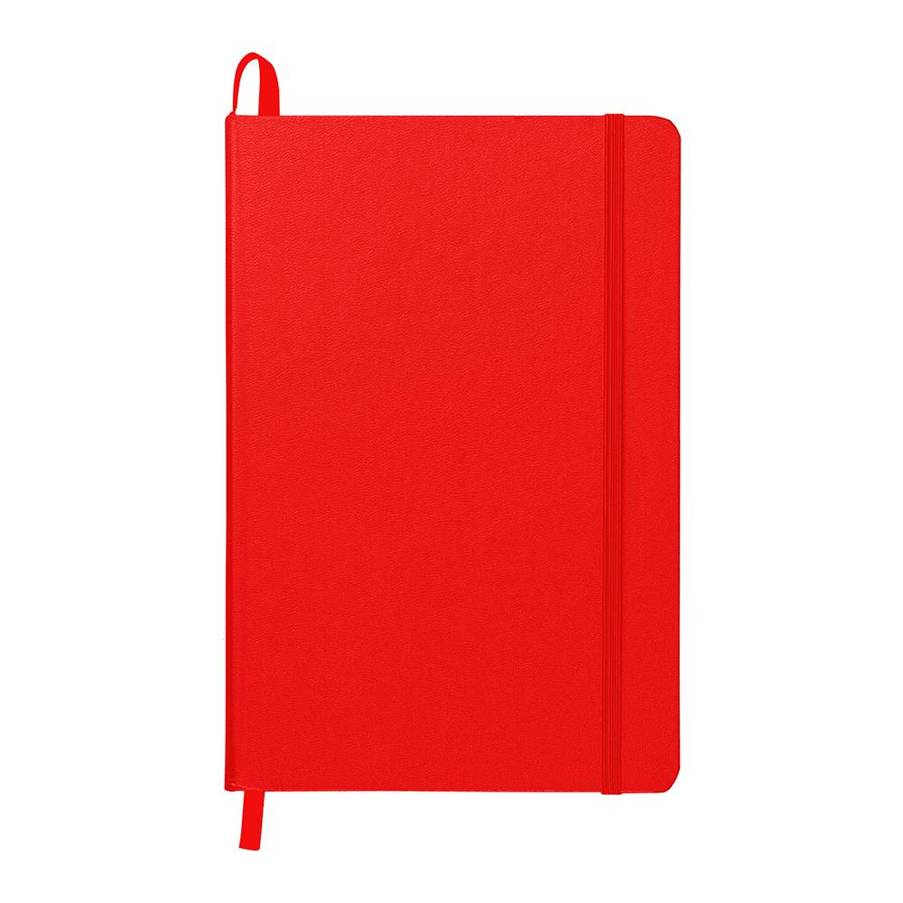 Ambassador Bound journal in red with fabric strap and ribbon bookmark
