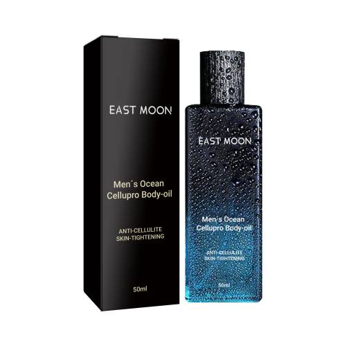 East Moon men's body oil, Ocean, 50 ml bottle and box