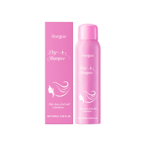 Hoegoa pink dry shampoo spray bottle with box, 100 ml