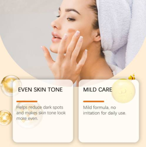 Vitamin C facial moisturizer with cream on fingertips